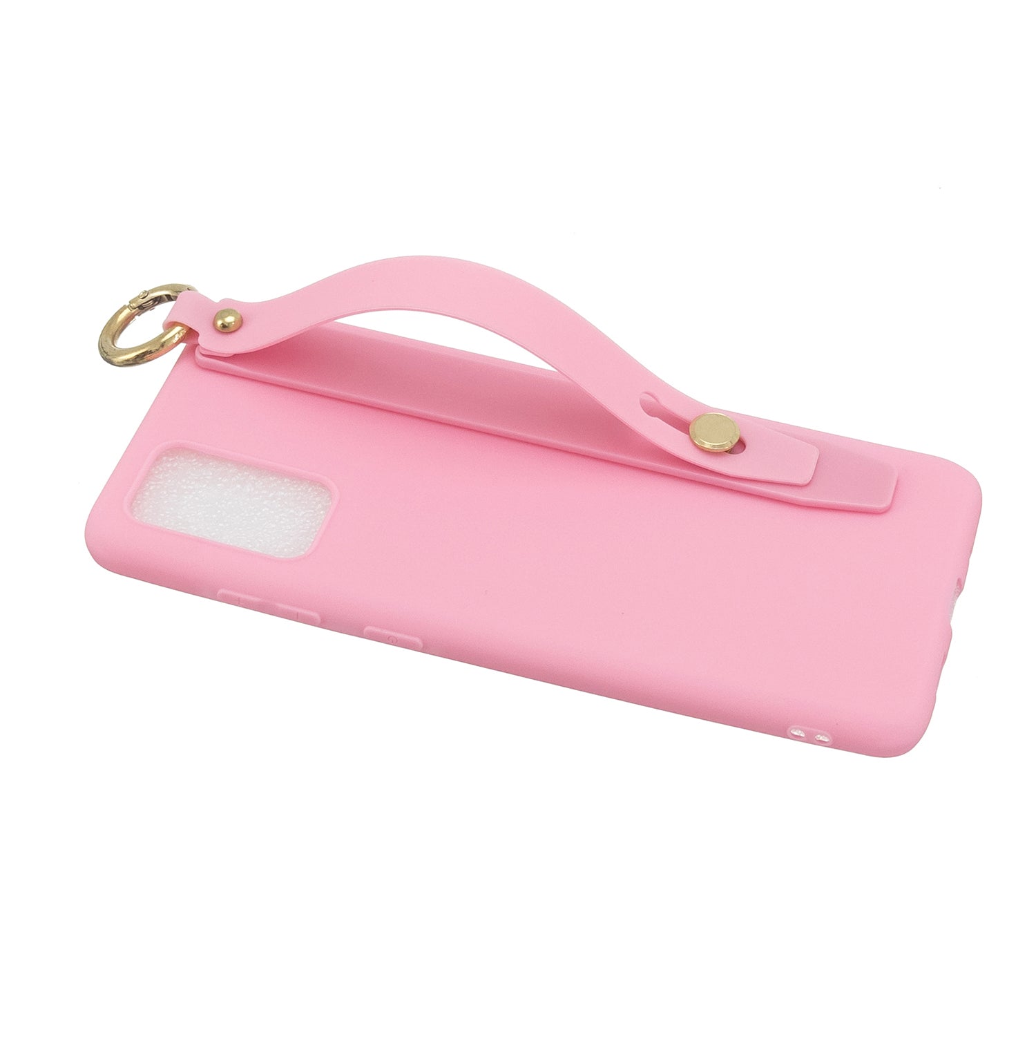 TPU Cell Phone Back Case with Wrist Strap Kickstand for Samsung Galaxy S20 Plus / S20 Plus 5G - Deep Pink TPU Cell Phone Back Case with Wrist Strap Kickstand for Samsung Galaxy S20 Plus / S20 Plus 5G - Deep Pink